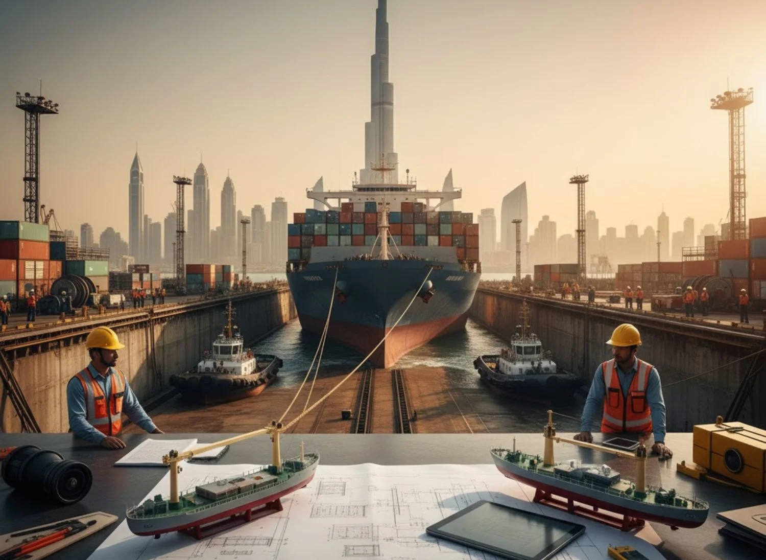 ARCSHIP marine engineers alongside a vessel