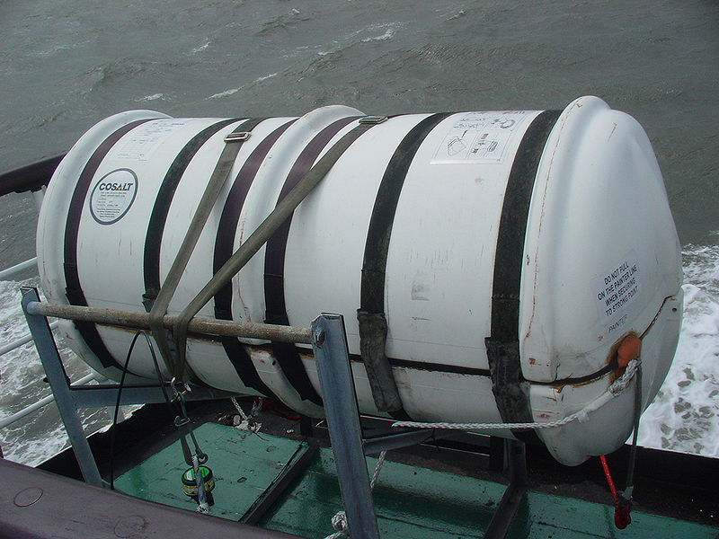 liferaft cylinder service on a marine vessel