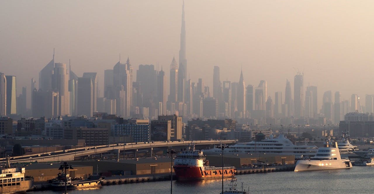 ship near dubai coast